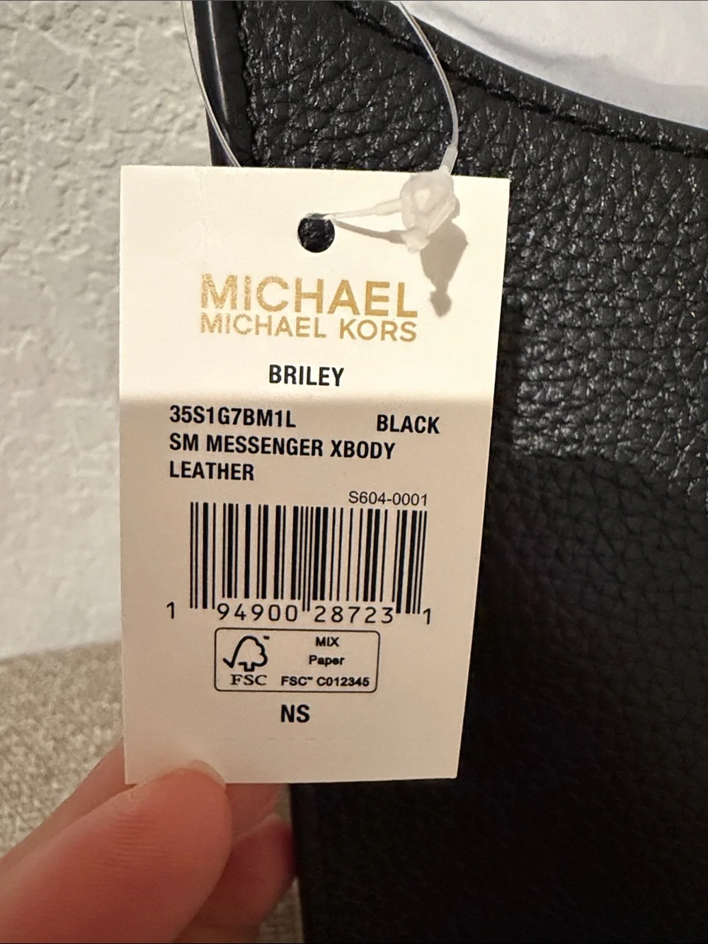 Michael Kors Black Pebbled Leather Shoulder Bag with Gold Hardware
